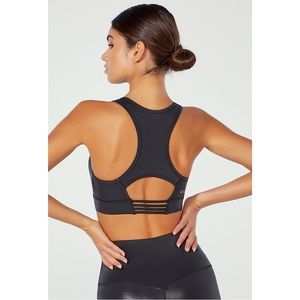 Wildfox Isabella Black Shimmer Sexy Cut Out Peek-a-boo Sports Bra